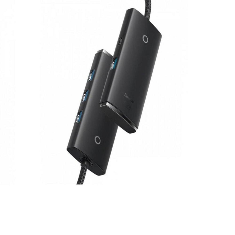 Хаб адаптер перехідник Baseus Lite Series 4-Port USB-A HUB 1m, колір чорний WKQX030101 Одеса - фото 3