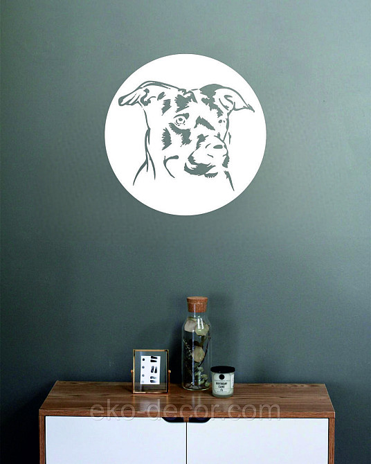 Декоративное настенное Панно «Собака», Декор на стену 70*70 см, Белый Киев - изображение 6