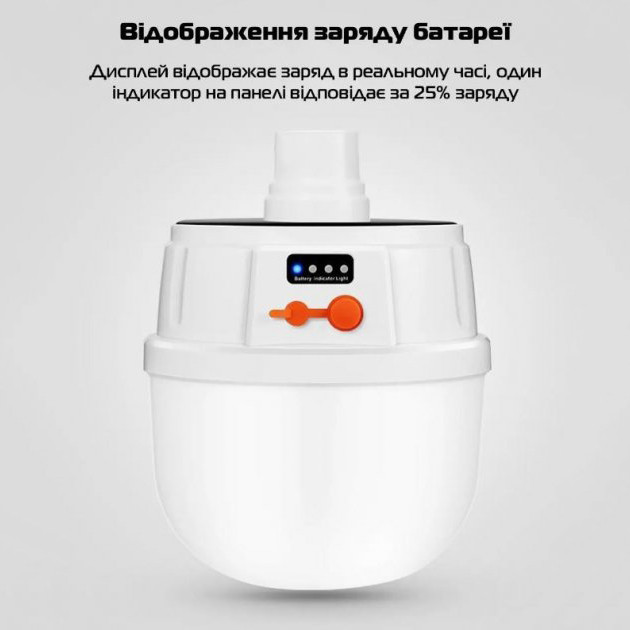 Лампочка для кемпинга аккумуляторная JD-2022, Освещение для кемпинга Лампа фонарь дома и LO-90 Львов - изображение 6