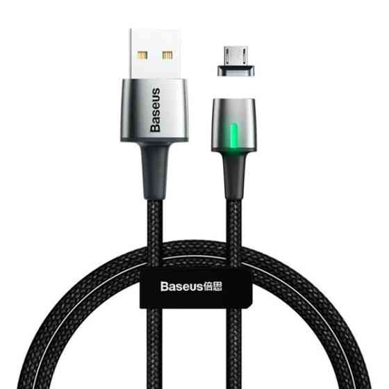 Магнітний кабель з наконечником Baseus Micro-USB CAMXC-E для заряджання та передавання даних (Чорний, 2м) Николаев