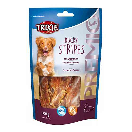 Ласощі Trixie Premio Ducky Stripes для собак шматочки з качки 100 г TX-31537 Вінниця