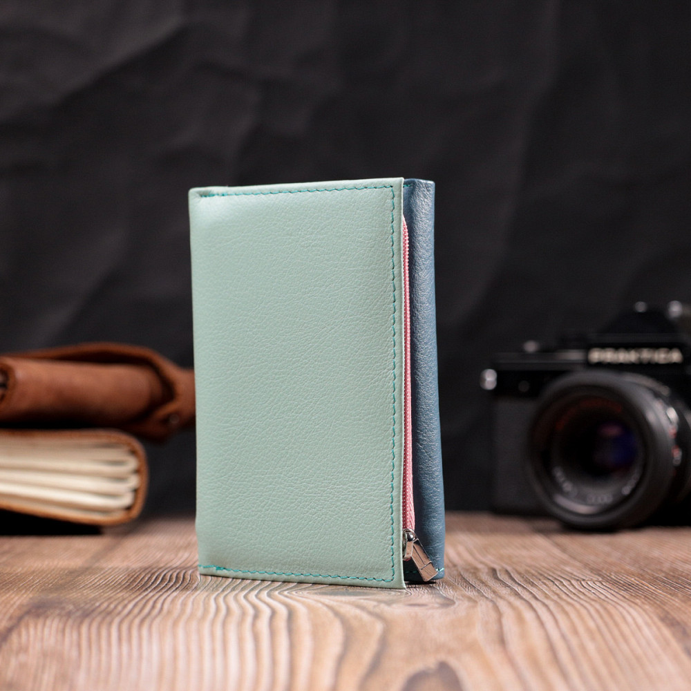 Современный женский кошелек из качественной натуральной кожи ST Leather 19459 Разноцветный Киев - изображение 2