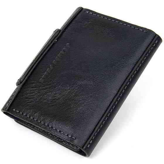 Шкіряна візитниця унісекс GRANDE PELLE 11338 Темно-синій Київ