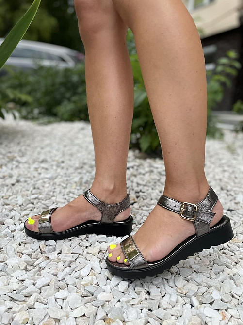 Olli БосонІжки жіночі OLLI 21-1505 срібні (літо, шкіра натуральна) (3692) Коломыя - изображение 7