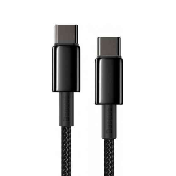Кабель Baseus Tungsten Gold Fast Charging Data Cable Type-C to Type-C 100W 2m Black Одеса
