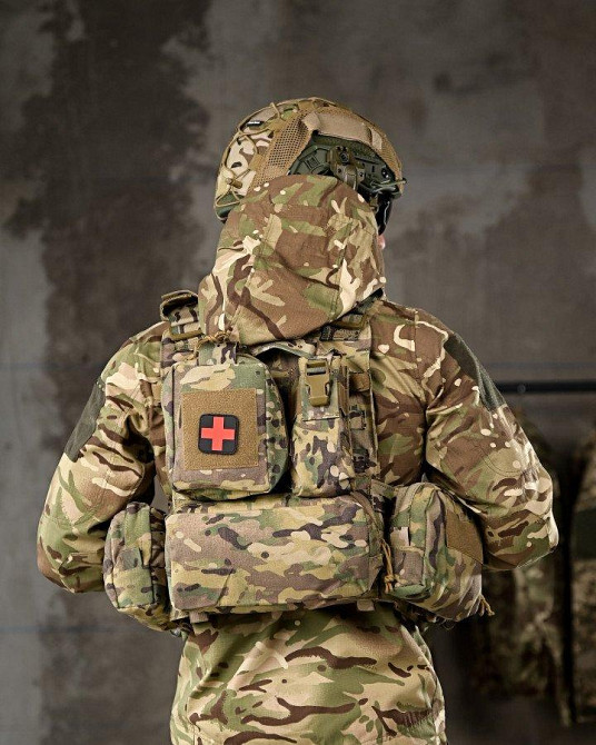 Люксовая плитоноска yakeda COBRA мультикам  с рюкзаком и аптечкой РП7355 Одесса - изображение 3