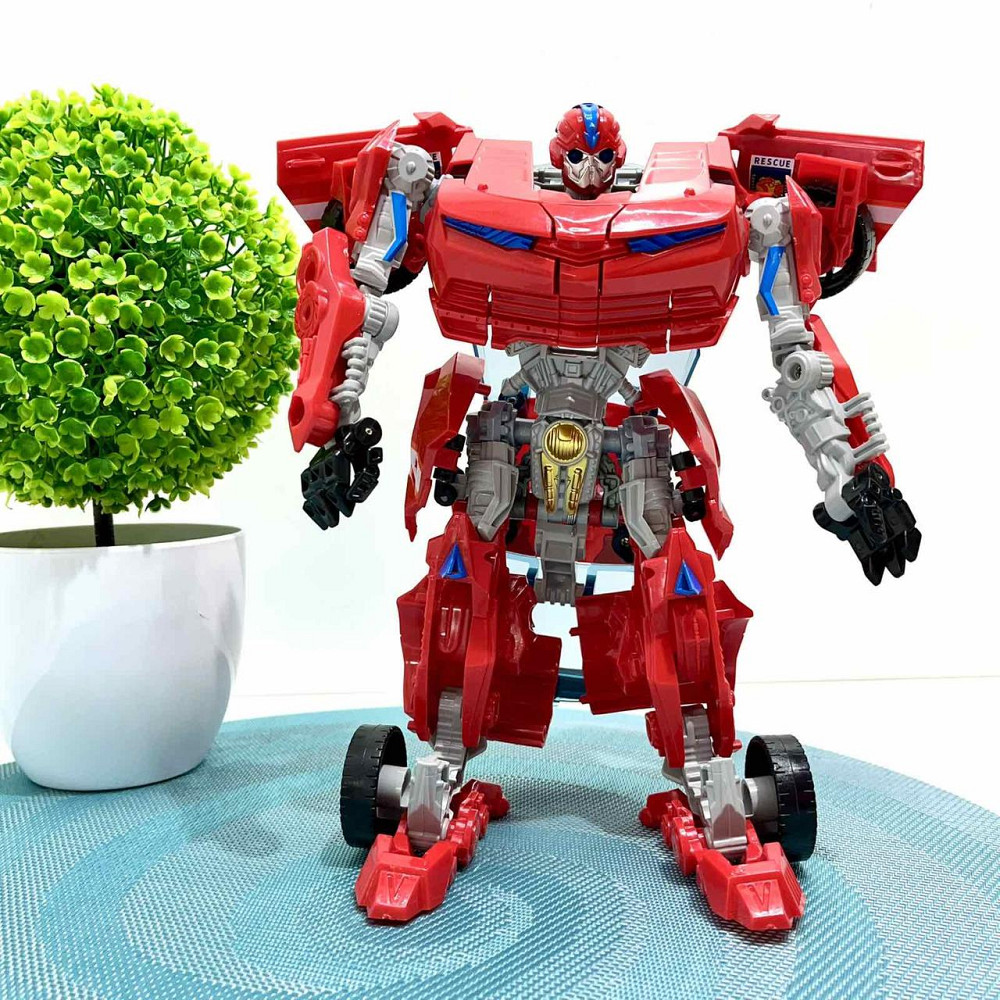 Робот-трансформер машинка 24см з аксесуарами Червоний (JJ707A-B-C) Чернігів - фото 9