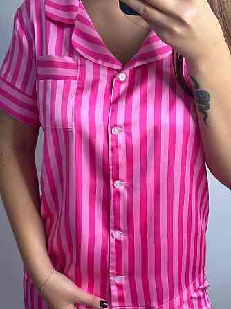 Жіноча піжама сатин Малиновий XL-XXL Харків