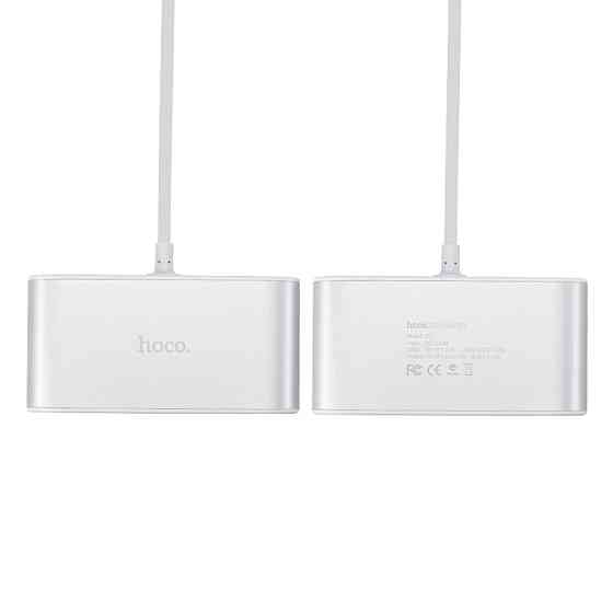 Автомобільний зарядний пристрій HOCO Z13 LCD one-pull-three car charger Silver Киев
