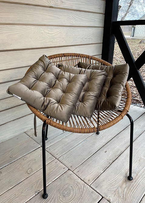 Подушка для стільців (40x40х5 см) Decorator Velour колір болотний 84-117 Київ - фото 5