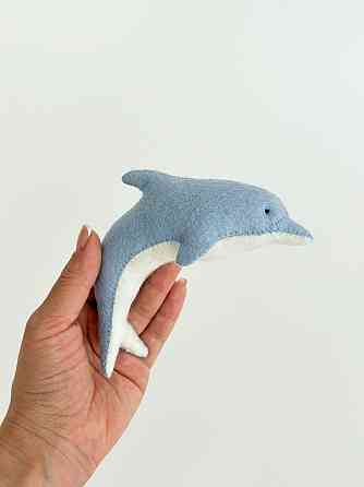 Мягкая фетровая игрушка дельфин ручной работы – безопасная развивающая игрушка Киев