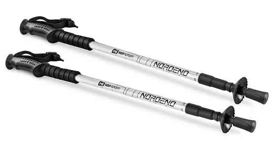 Палки для скандинавской ходьбы трекинговые палки Hop-Sport Nordend серебристые 80-135см две пары сапожек чехол Киев