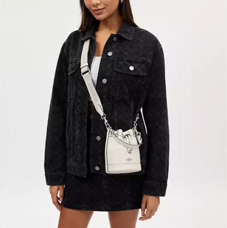 Женская кожаная сумка Bucket Bag (Белая) Винница