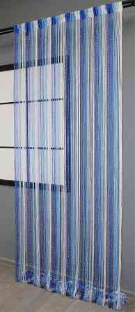 Штори-нитки "Кісея" з люрексом Синій із блакитно-білим 300х300см 1 шт (61-027) Київ