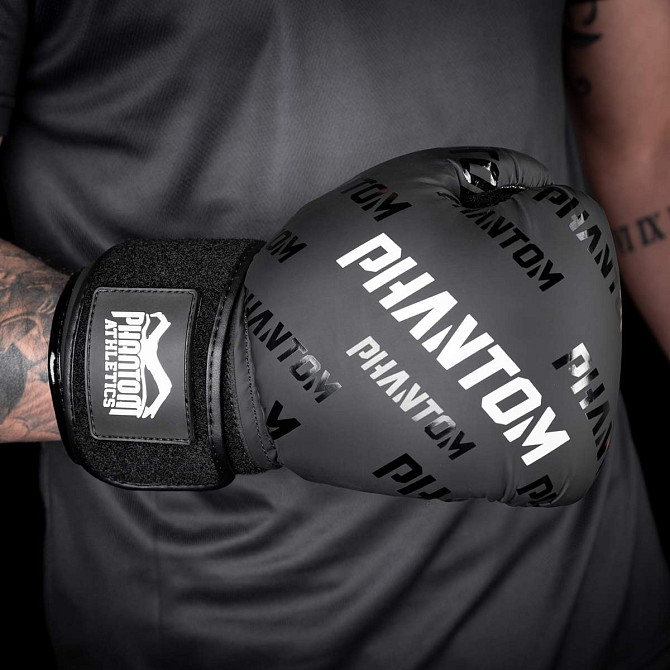 Боксерські рукавиці Phantom APEX Velcro Black 12 унцій (Бинти 4м. в подарунок) Каменское - изображение 10