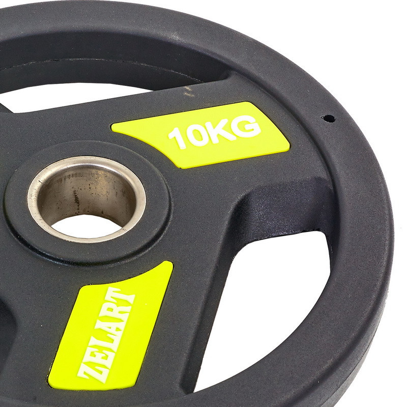 Блин (диск) полиуретановый 10 кг 51 мм Zelart-5344-10 Киев - изображение 2