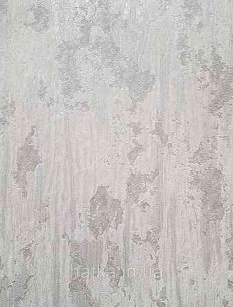 Шпалери вінілові на флізеліні гарячого тиснення DU&KA 1.06х10 вензель основа під штукатурку сірі коричневі Київ