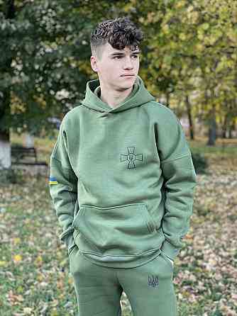 Хакі спортивний костюм унісекс ЗСУ з гербом Чернівці