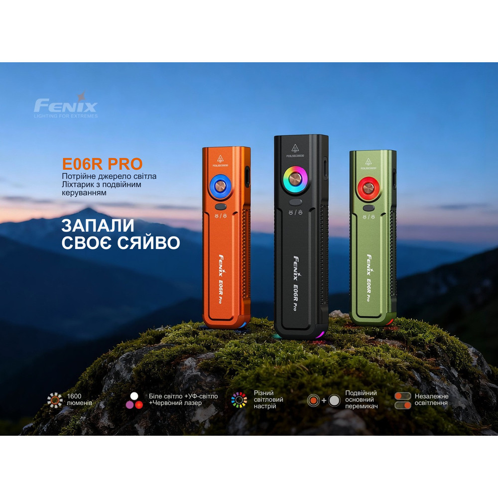 Фонарь наключной Fenix E06R PRO, черный Киев - изображение 6