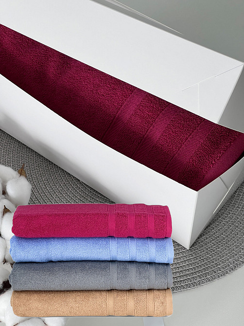 Подарочный комплект полотенец Ideal Textile Косичка 2 шт (50х100 см 70х140 см) в разных цветах (5686 Черновцы - изображение 1