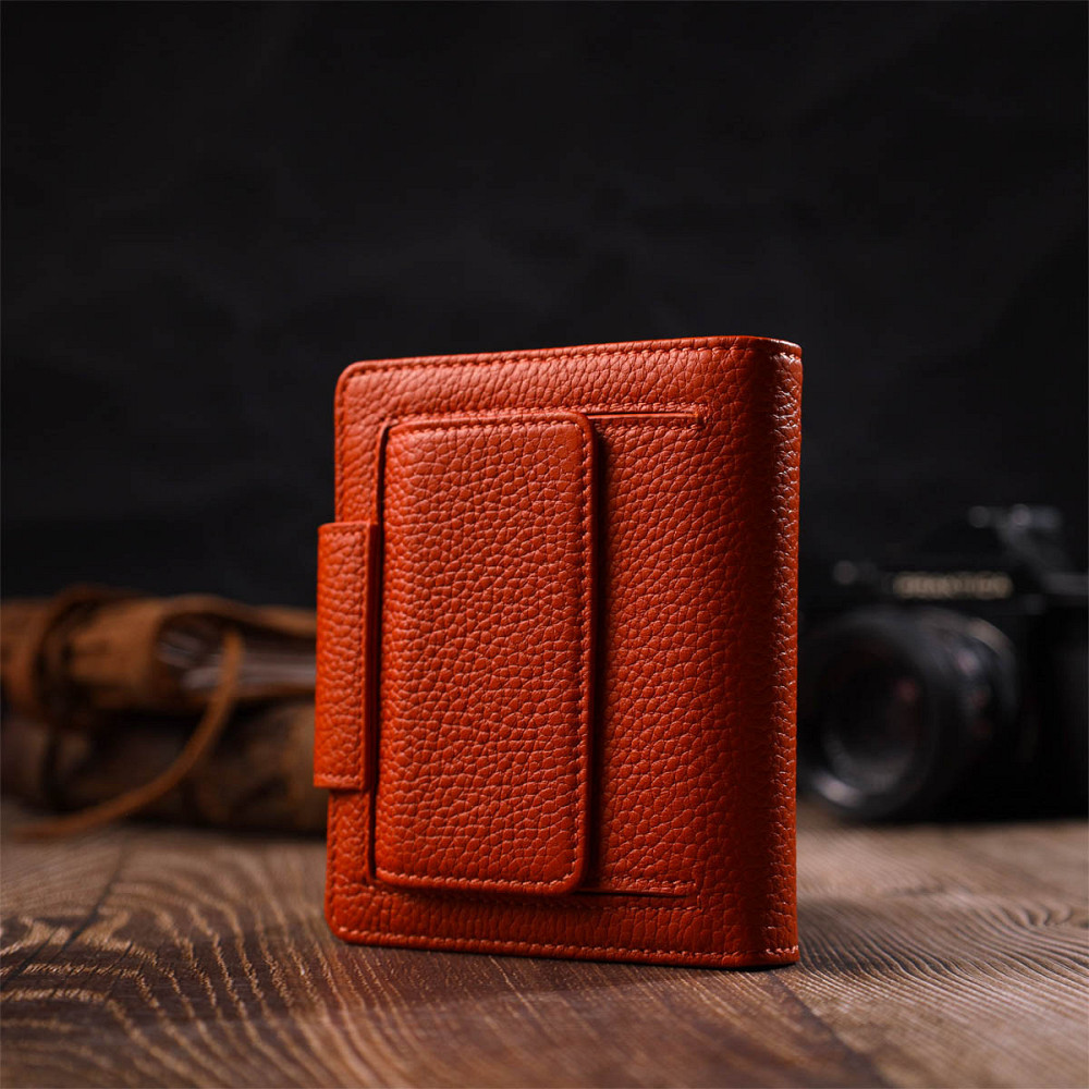 Неповторний жіночий гаманець з натуральної шкіри Tony Bellucci 22064 Помаранчевий Київ - фото 2