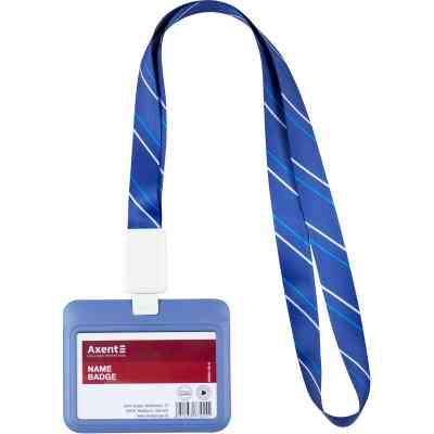 Бейдж Axent слайдер горизонтальный, 85х54мм, дымчатый синий (4500H-02-A) Винница