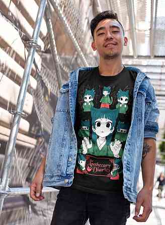 Футболка для хлопчика з аніме принтом Маомао Апотхекарй Діаріес Ессентіал оверсайз (зріст від 165 до 180) Чорний AnimeJ0834m Дніпро