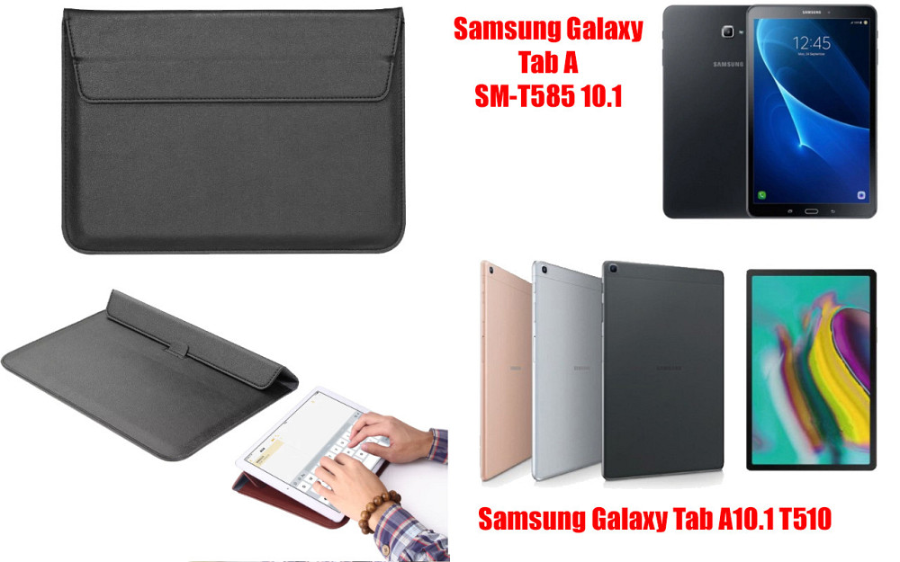 Чехол-конверт VitoCase для Samsung Galaxy Tab A T585, T510, с функцией подставки для планшета Черный Киев - изображение 1