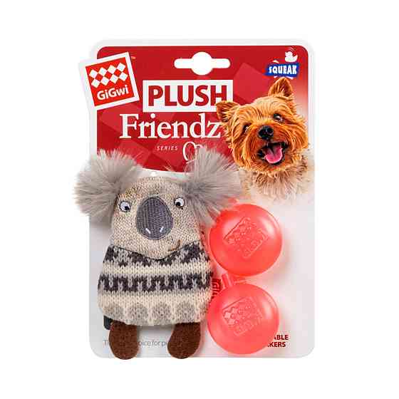 Іграшка для собак Коала з пищалкою GiGwi Plush Friendz, текстиль, 10 см Київ