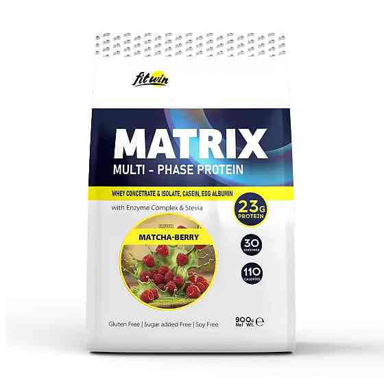Комплексний протеїн FitWin Matrix Multi-Phase Protein 900 г Матча-ягода Київ