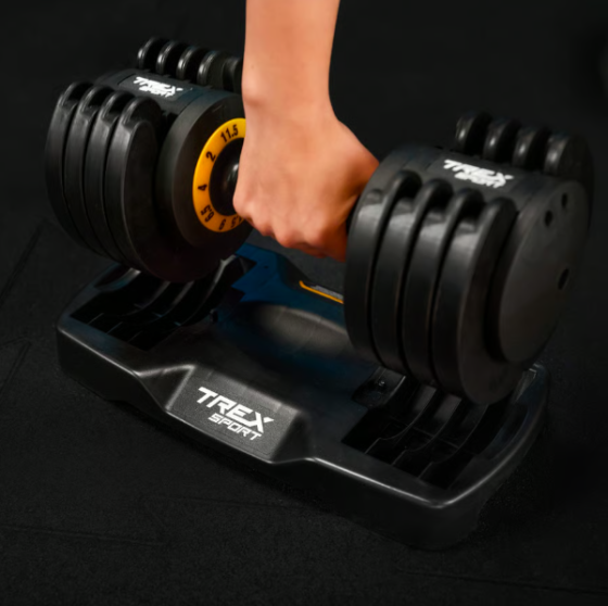 Гантель розбірна регульована Trex Sport 2-11,5кг чорний Киев
