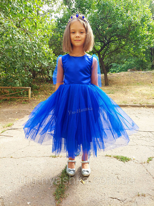 Дитяча сукня видовжене ззаду Синя 116-128 Кривий Ріг - фото 9