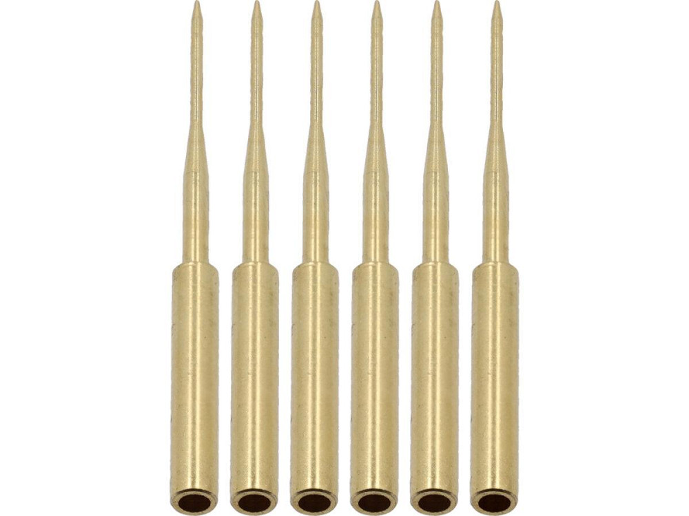 Наконечники щупів для мультиметрів YATO l= 45 мм, Ø= 2/ 0,4 мм, глиб. отвору- 18 мм з міді, 6 шт Одеса - фото 1