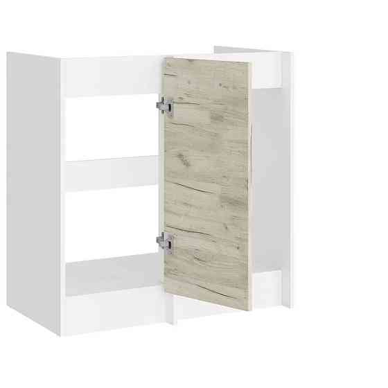 Кухонний модуль нижній кутовий Еверест Еко 790 дуб крафт білий/білий (без стільниці) 79х46х82 см (DTM-071032) Львів