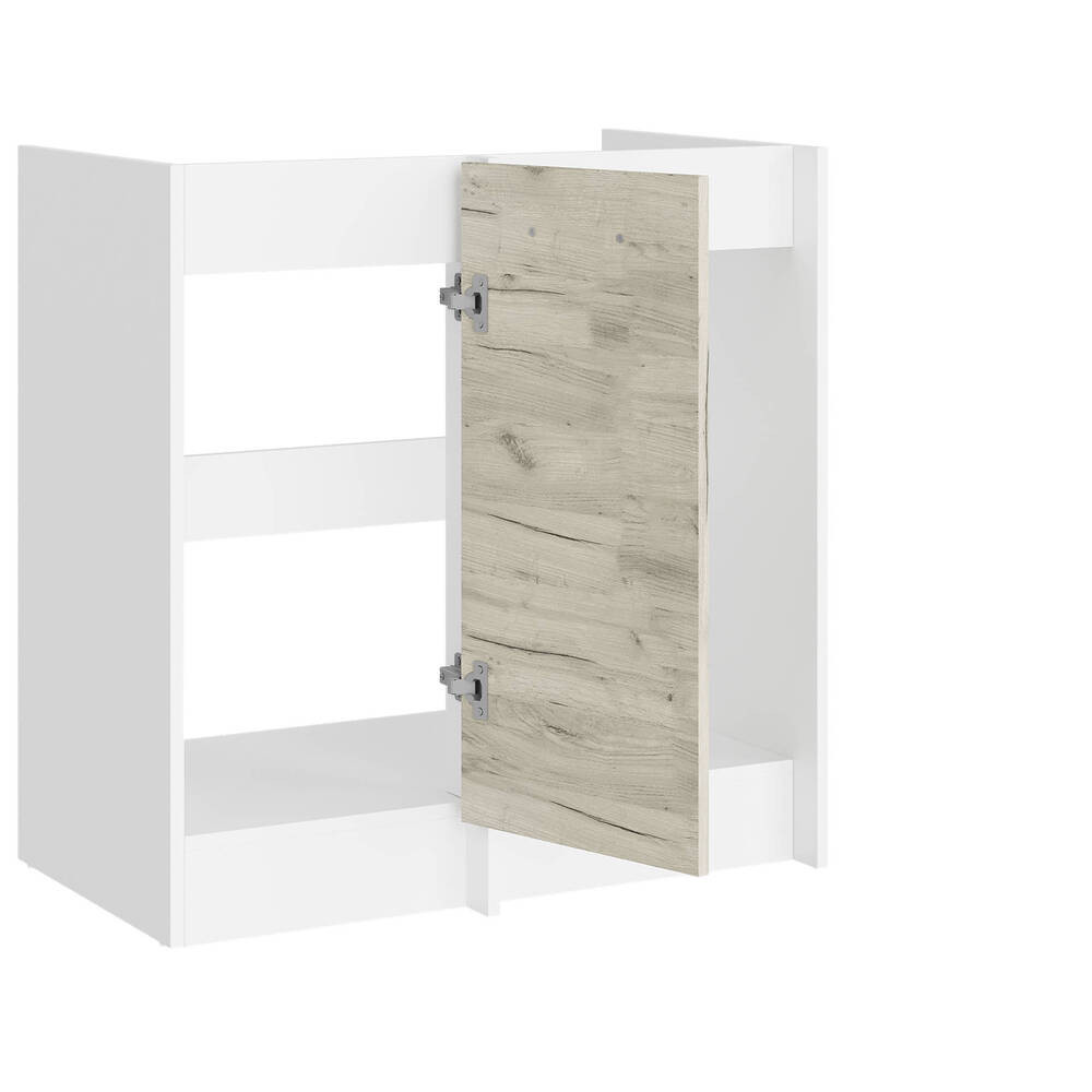 Кухонный модуль нижний угловой Эверест Эко 790 дуб крафт белый/белый (без столешницы) 79х46х82 см (DTM-071032) Львов - изображение 2