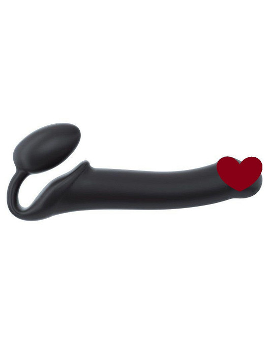 Безремневой страпон Strap-On-Me Black L, полностью регулируемый, диаметр 3,7см Sex Aura Киев - изображение 1