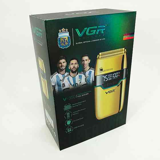 Чоловіча електрична акумуляторна електробритва VGR, Бездротова електробритва для бороди AQ-23 Львів