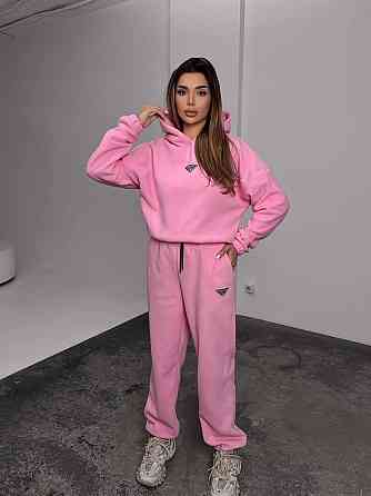 Женский теплый костюм, из флис полара L-XL, Розовый Одесса