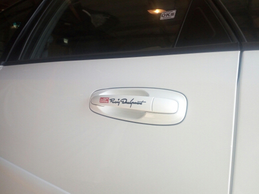 Наклейки на ручки авто №5 Чорна з червоним Київ - фото 2