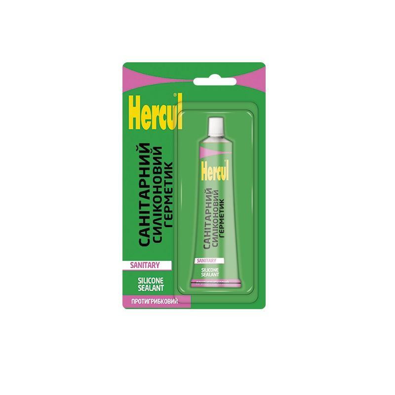 Силікон санітарний в тюбику 50 мл "HERCUL Sanitary" білий Харків - фото 1