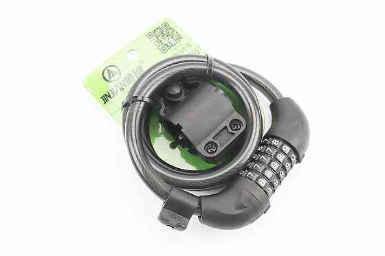 Замок протиугінний тросовий 1200х12мм з 5-ти значним кодом, кріплення за трубу сидіння, 502/501 Київ