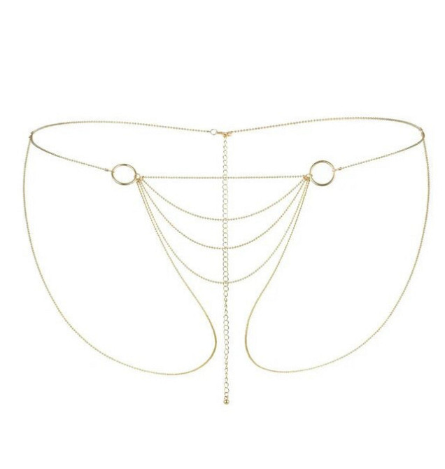 Цепочка-трусики Bijoux Indiscrets Magnifique Bikini Chain – Gold, украшение для тела Sex Aura Киев - изображение 4