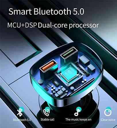 FM трансмиттер, модулятор,автомобильная зарядка 18w с быстрой зарядкой Киев