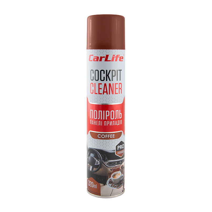 Полироль для панели приборов CarLife Cockpit Cleaner Кофе, 320мл Львов - изображение 1