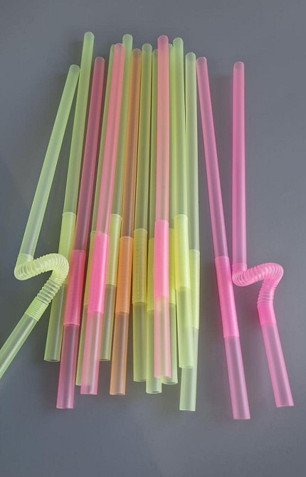 Трубочка для напоїв d8 27см Люмінесцентна (50 шт) Харків - фото 1