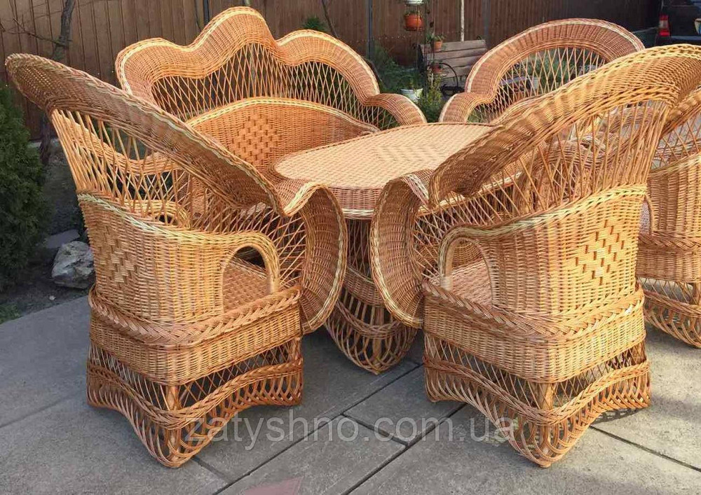 Мебель из лозы с диваном | комплект плетеной мебели со столом | мебель плетеная очень красивая Киев - изображение 8