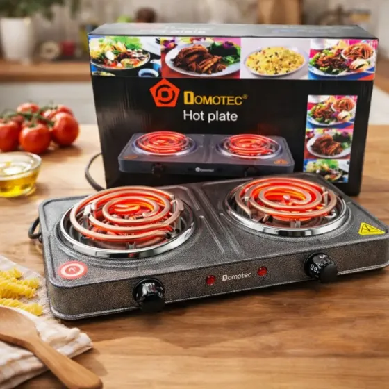 Электроплита спиральная на 2 конфорки Domotec MS-5802 Коломия