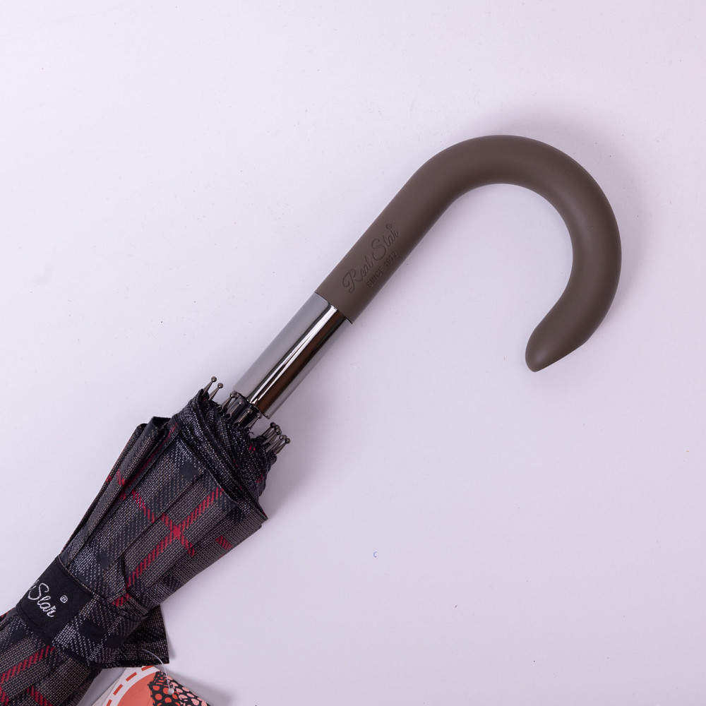 Полуавтоматичний зонт-трость сірий 117 см Київ - фото 2