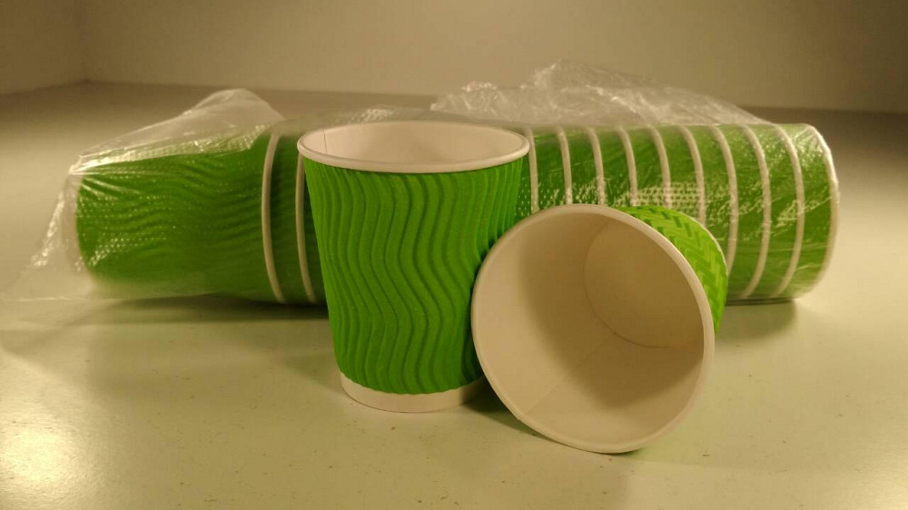 Склянка гофрована 175 мл "Зелений" Маестро (20 шт.) Харків - фото 2