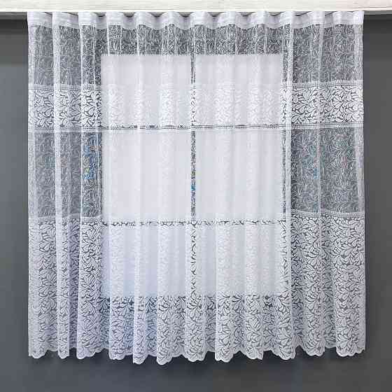 Тюль жаккард VR-Textil № 1527т Арка на кухню цвет белый 400х150 см (53-0118) Киев